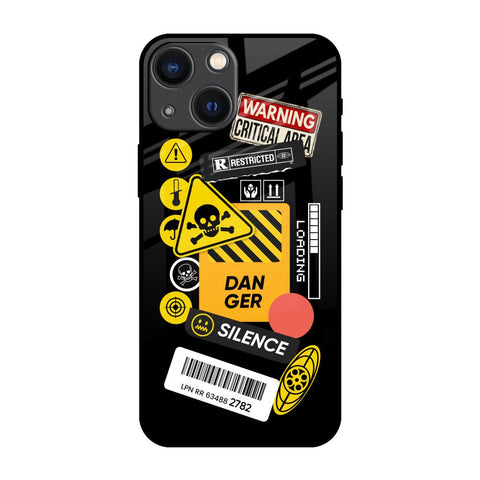 Danger Signs iPhone 14 Plus Glass Back Cover Online