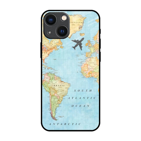 Travel Map iPhone 14 Plus Glass Back Cover Online