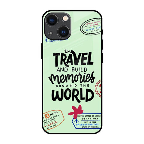Travel Stamps iPhone 14 Plus Glass Back Cover Online