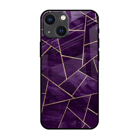 Geometric Purple iPhone 14 Plus Glass Back Cover Online
