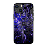 Techno Color Pattern iPhone 14 Plus Glass Back Cover Online