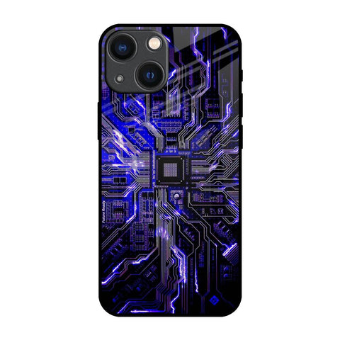 Techno Color Pattern iPhone 14 Plus Glass Back Cover Online