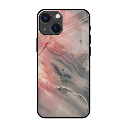 Pink And Grey Marble iPhone 14 Plus Glass Back Cover Online