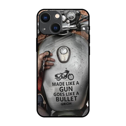 Royal Bike iPhone 14 Plus Glass Back Cover Online