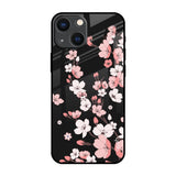 Black Cherry Blossom iPhone 14 Plus Glass Back Cover Online