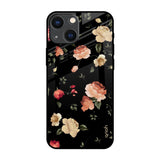 Black Spring Floral iPhone 14 Plus Glass Back Cover Online
