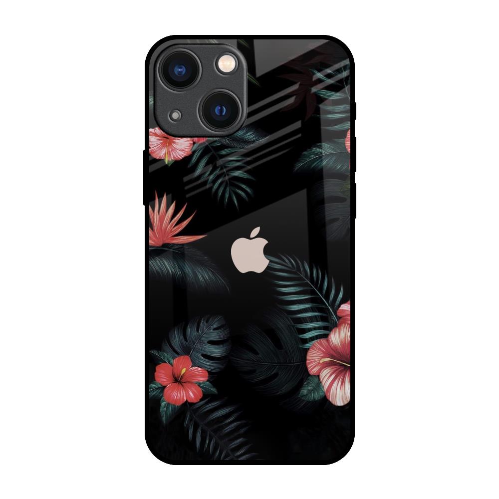 Tropical Art Flower iPhone 14 Plus Glass Back Cover Online
