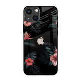 Tropical Art Flower iPhone 14 Plus Glass Back Cover Online