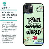 Travel Stamps Glass Case for iPhone 14 Plus