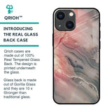 Pink And Grey Marble Glass Case For iPhone 14 Plus