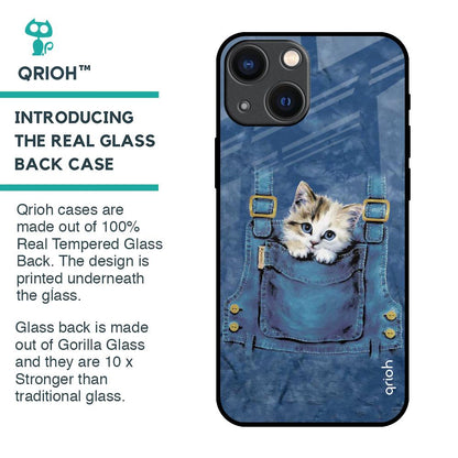 Kitty In Pocket Glass Case For iPhone 14 Plus