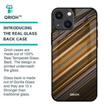 Diagonal Slash Pattern Glass Case for iPhone 14 Plus