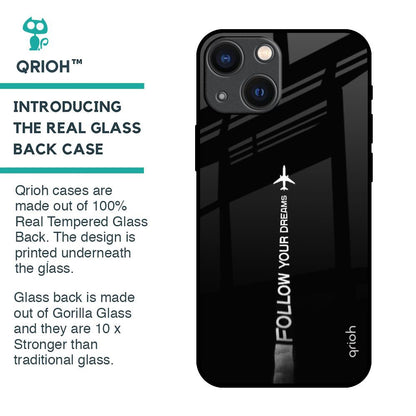 Follow Your Dreams Glass Case for iPhone 14 Plus