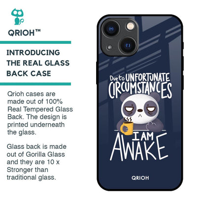 Struggling Panda Glass Case for iPhone 14 Plus