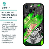 Anime Green Splash Glass Case for iPhone 14 Plus