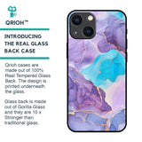 Alcohol ink Marble Glass Case for iPhone 14 Plus