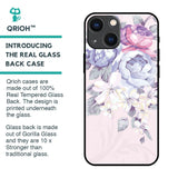 Elegant Floral Glass Case for iPhone 14 Plus