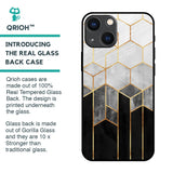 Tricolor Pattern Glass Case for iPhone 14 Plus