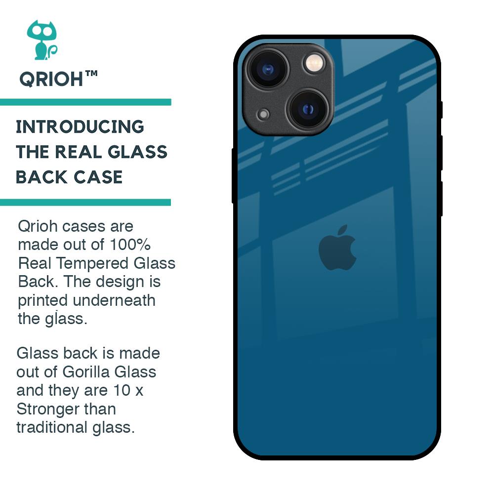 Cobalt Blue Glass Case for iPhone 14 Plus