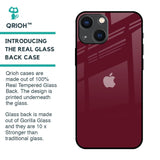 Classic Burgundy Glass Case for iPhone 14 Plus