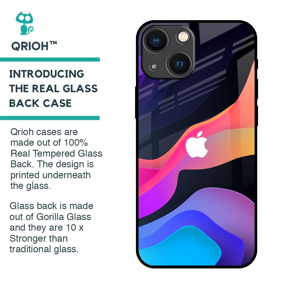 Colorful Fluid Glass Case for iPhone 14 Plus