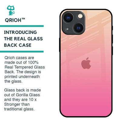 Pastel Pink Gradient Glass Case For iPhone 14 Plus
