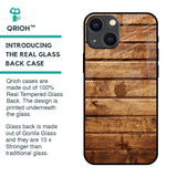 Wooden Planks Glass Case for iPhone 14 Plus