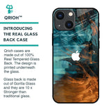 Golden Splash Glass Case for iPhone 14 Plus