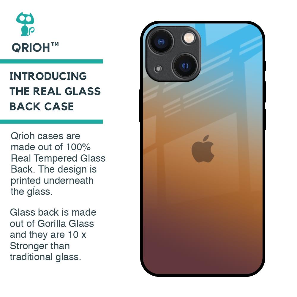 Rich Brown Glass Case for iPhone 14 Plus