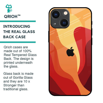 Magma Color Pattern Glass Case for iPhone 14 Plus