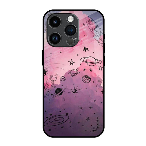 Space Doodles iPhone 14 Pro Glass Back Cover Online