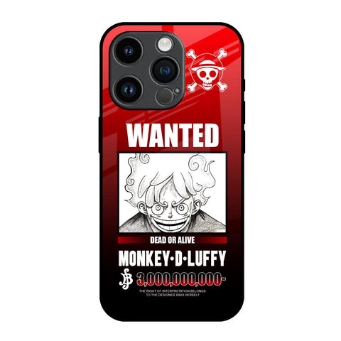 Luffy Wanted iPhone 14 Pro Glass Back Cover Online