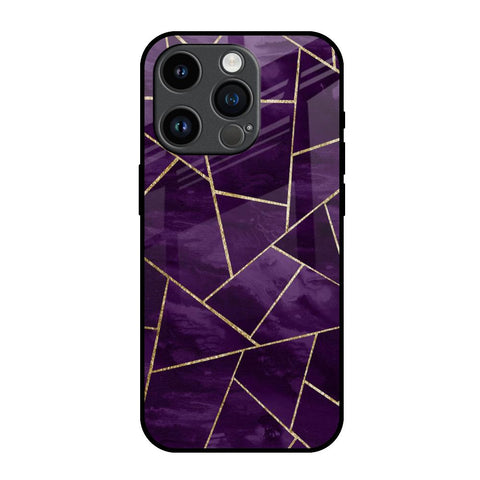 Geometric Purple iPhone 14 Pro Glass Back Cover Online