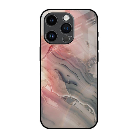 Pink And Grey Marble iPhone 14 Pro Glass Back Cover Online