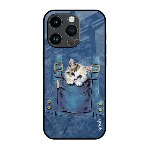 Kitty In Pocket iPhone 14 Pro Glass Back Cover Online