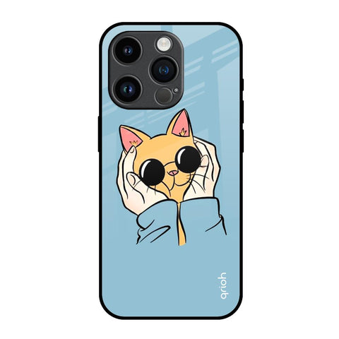 Adorable Cute Kitty iPhone 14 Pro Glass Back Cover Online