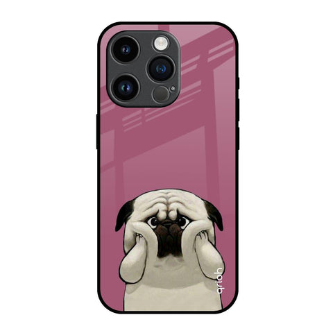 Funny Pug Face iPhone 14 Pro Glass Back Cover Online