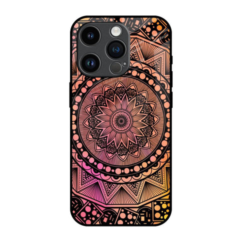 Floral Mandala iPhone 14 Pro Glass Back Cover Online