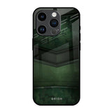 Green Leather iPhone 14 Pro Glass Back Cover Online