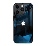 Polygonal Blue Box iPhone 14 Pro Glass Back Cover Online