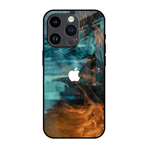 Golden Splash iPhone 14 Pro Glass Back Cover Online