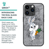 Cute Baby Bunny Glass Case for iPhone 14 Pro