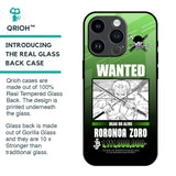 Zoro Wanted Glass Case for iPhone 14 Pro
