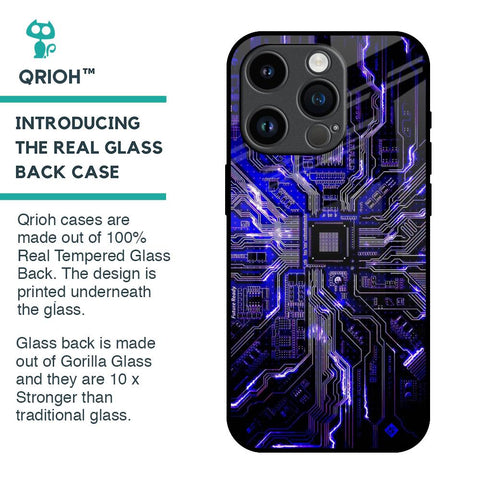 Techno Color Pattern Glass Case For iPhone 14 Pro