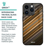 Diagonal Slash Pattern Glass Case for iPhone 14 Pro