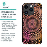 Floral Mandala Glass Case for iPhone 14 Pro