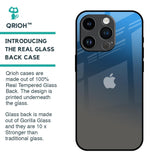 Blue Grey Ombre Glass Case for iPhone 14 Pro