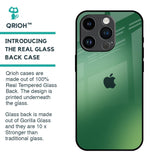 Green Grunge Texture Glass Case for iPhone 14 Pro