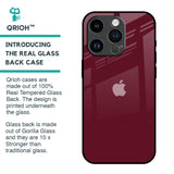 Classic Burgundy Glass Case for iPhone 14 Pro