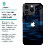 Blue Rough Abstract Glass Case for iPhone 14 Pro